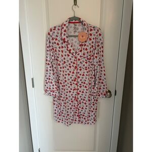 Dream Big Little Valentine Hearts Lollipops Pajama Nightgown Shirt M